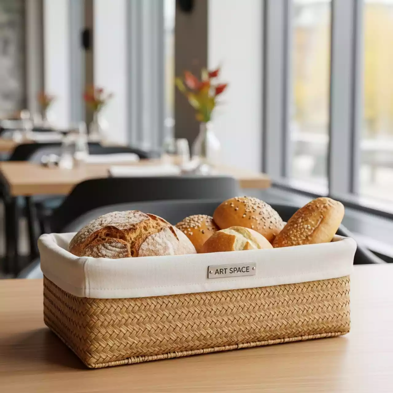 Аренда Корзинка для хлеба плетеная прямоугольная Верту 530х330х80 мм в ресторане «La Terrazza» — ART SPACE