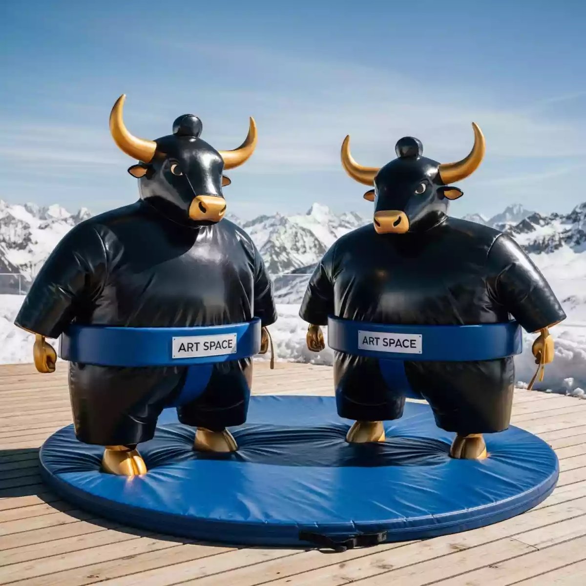 Аренда Костюм сумо "Быки" на площадке Rosa Peak (2320м) — ART SPACE