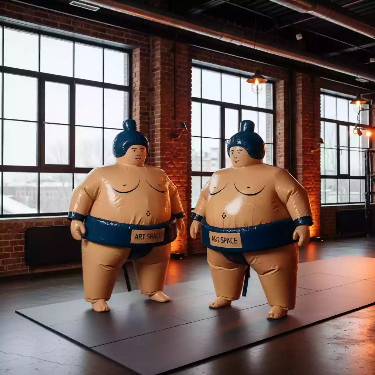 Аренда Костюмов сумо надувных в ресторане «Voda» — ART SPACE