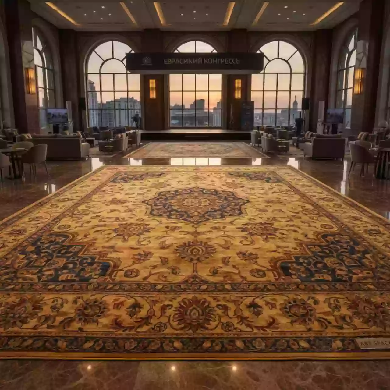 Аренда Ковер индийский из арт шелка Guy Laroche в Grand Karat Sochi — ART SPACE