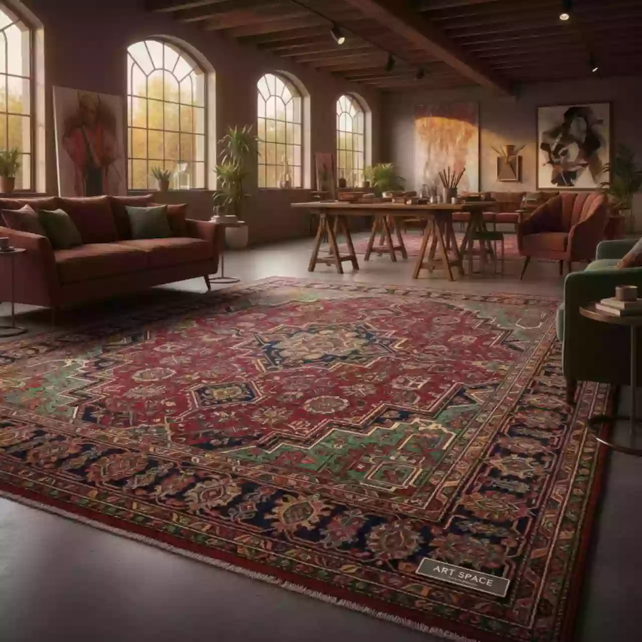 Аренда Ковер индийский из шерсти и шелка Delhi в Stella di Mosca — ART SPACE