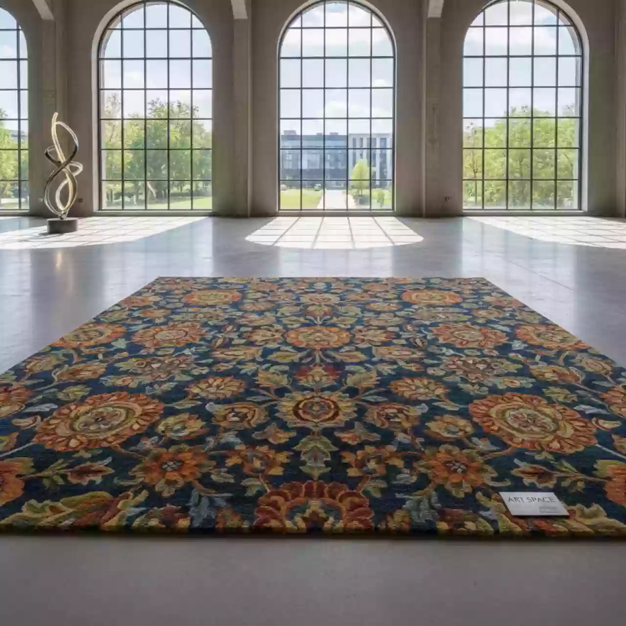 Аренда Ковер индийский шерстяной Roses в Bridge Resort — ART SPACE