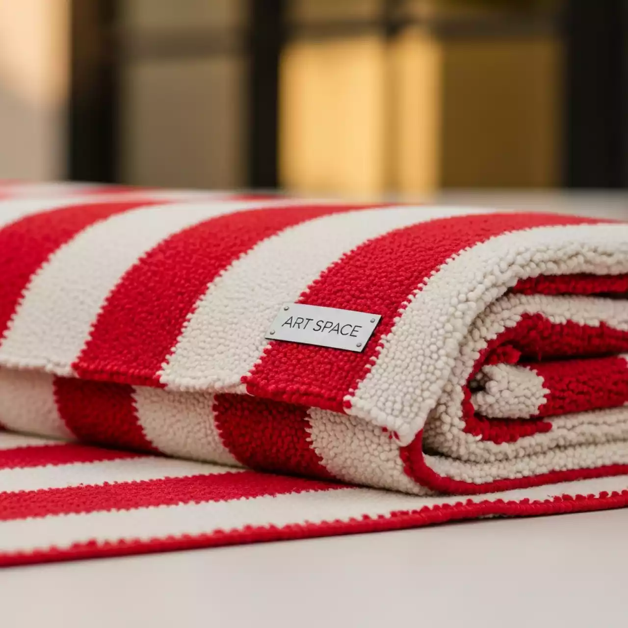 Аренда Коврик Green Glade флис красный полосатый 150х200 см в ресторане «Brunello» — ART SPACE