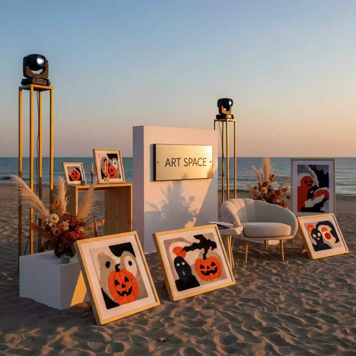 Аренда Ковровая вышивка на Хэллоуин мастер класс на пляже «Мандарин» — ART SPACE