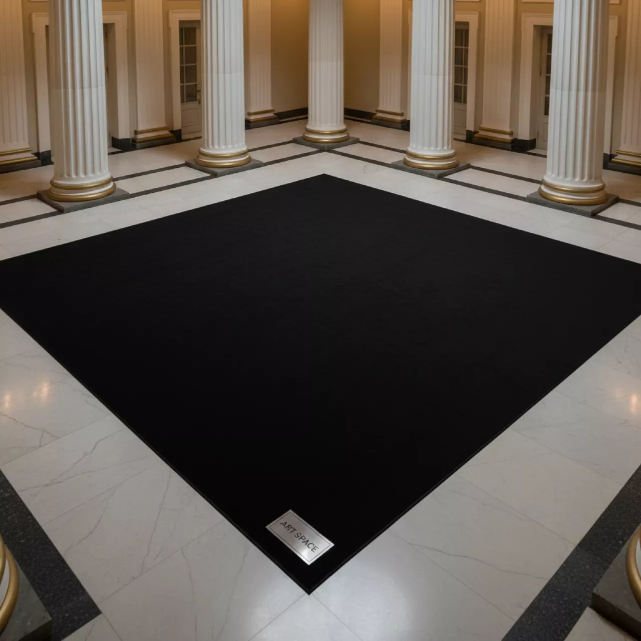 Аренда Ковровое покрытие ковролин черное 20 м² в Зимнем театре — ART SPACE