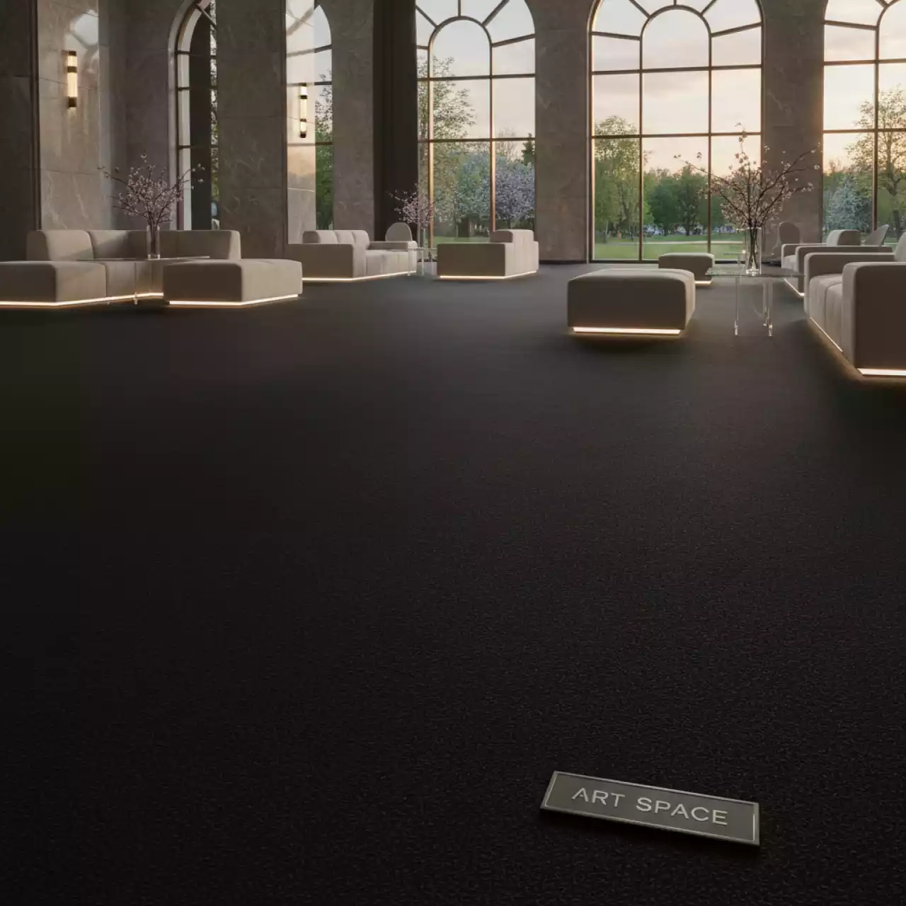 Аренда Ковровое покрытие ковролин черный 200 м² в Сочи Парк Отеле — ART SPACE