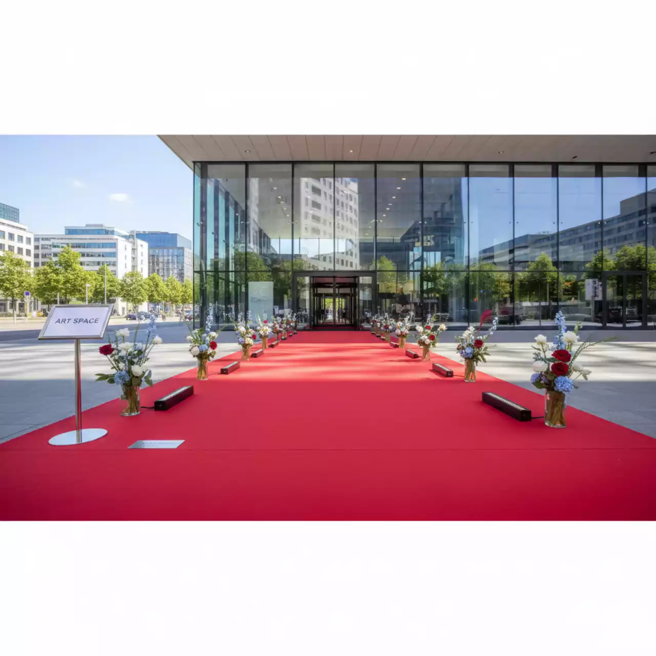 Аренда Ковровое покрытие красная ковровая дорожка Wow project в Mövenpick Hotel — ART SPACE