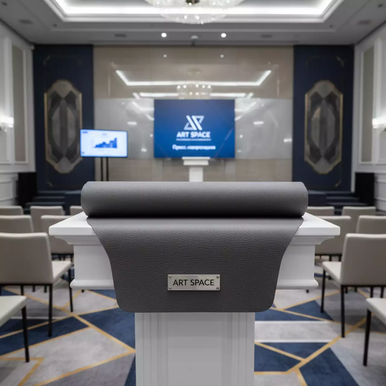 Аренда Кожзаменитель рулонный Albeo Imitation Leather 320 г м² 1370x25 м текстура шевро в санатории «Заполярье» — ART SPACE