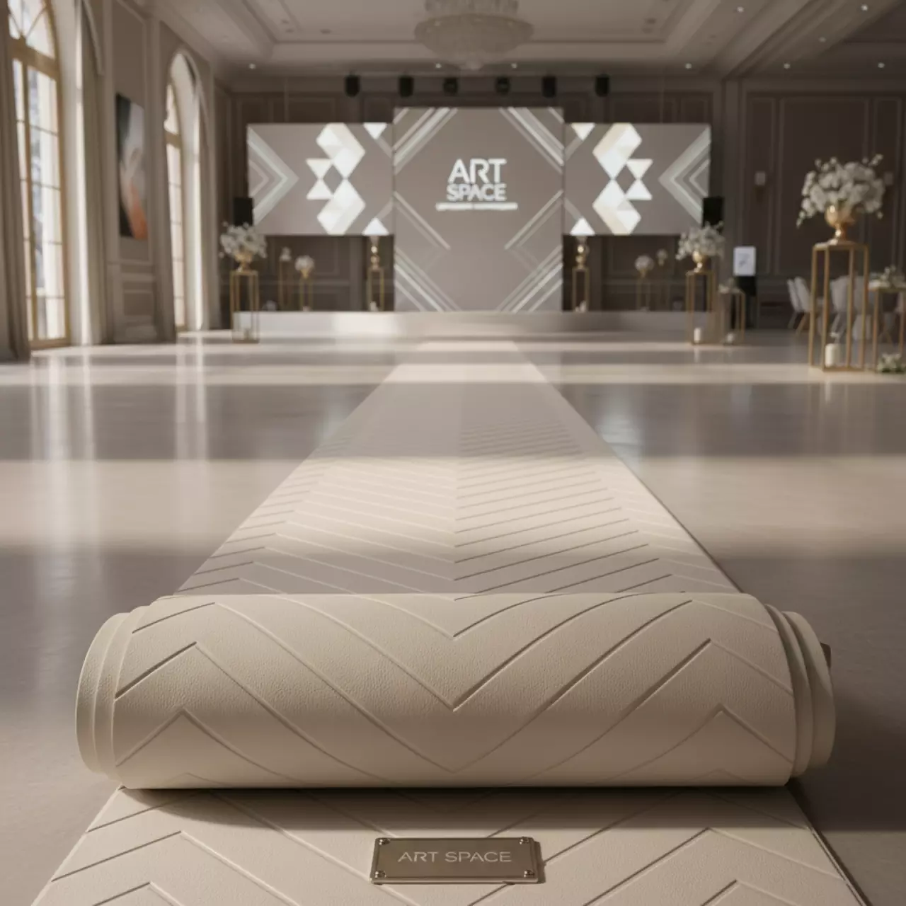 Аренда Кожзаменитель рулонный Albeo Imitation Leather текстура шевро в Гранд Отель Сочи — ART SPACE