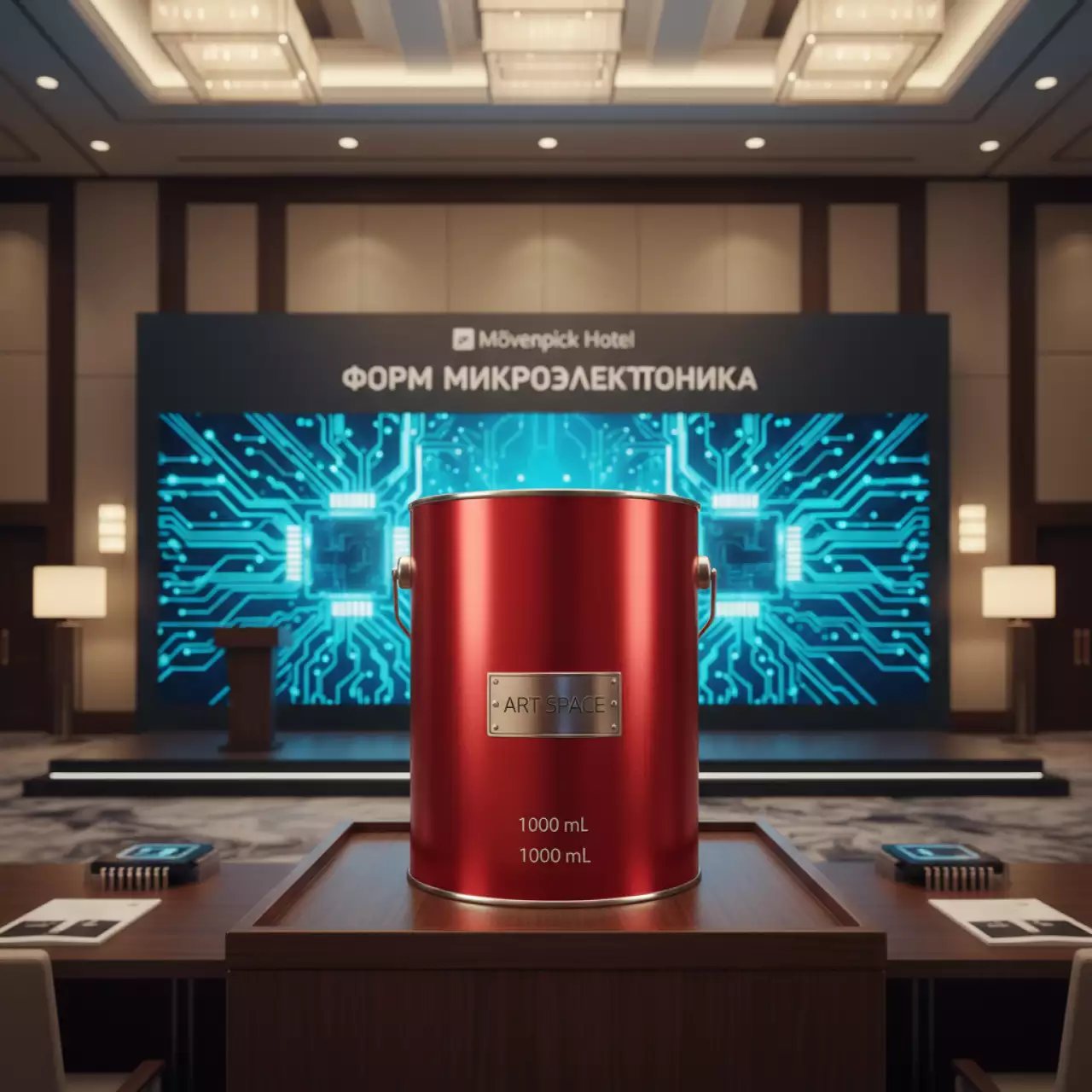 Аренда Краска ярко красная RISO Kagaku SF F TYPE 1000 мл в Mövenpick Hotel — ART SPACE