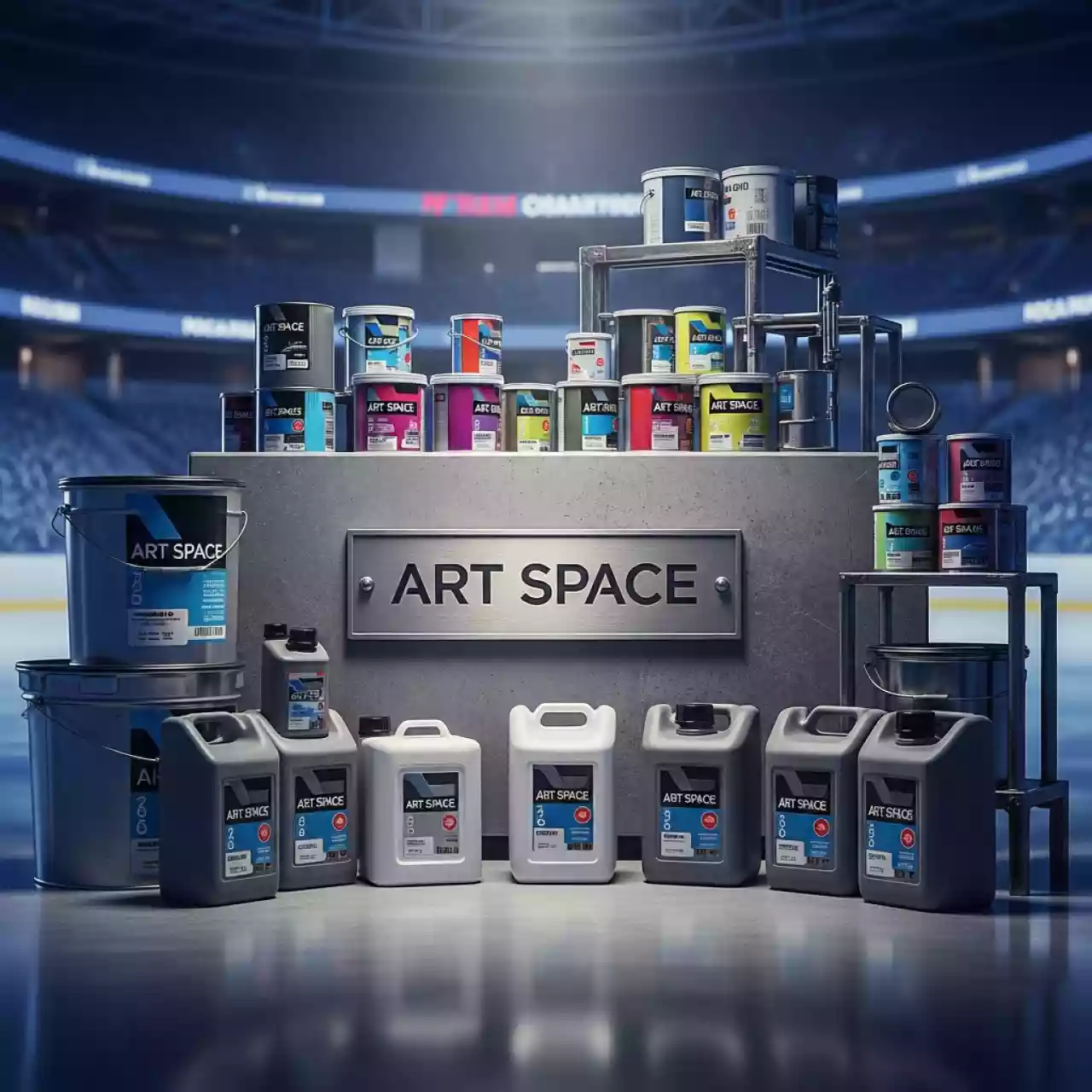 Аренда Краски и строительная химия в ледовом дворце «Роза Хутор» — ART SPACE