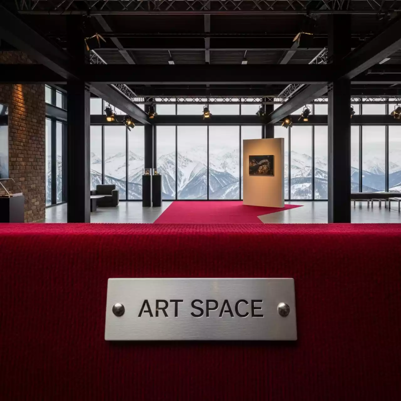 Аренда Красная дорожка ковролин для стенда на площадке Rosa Peak (2320м) — ART SPACE