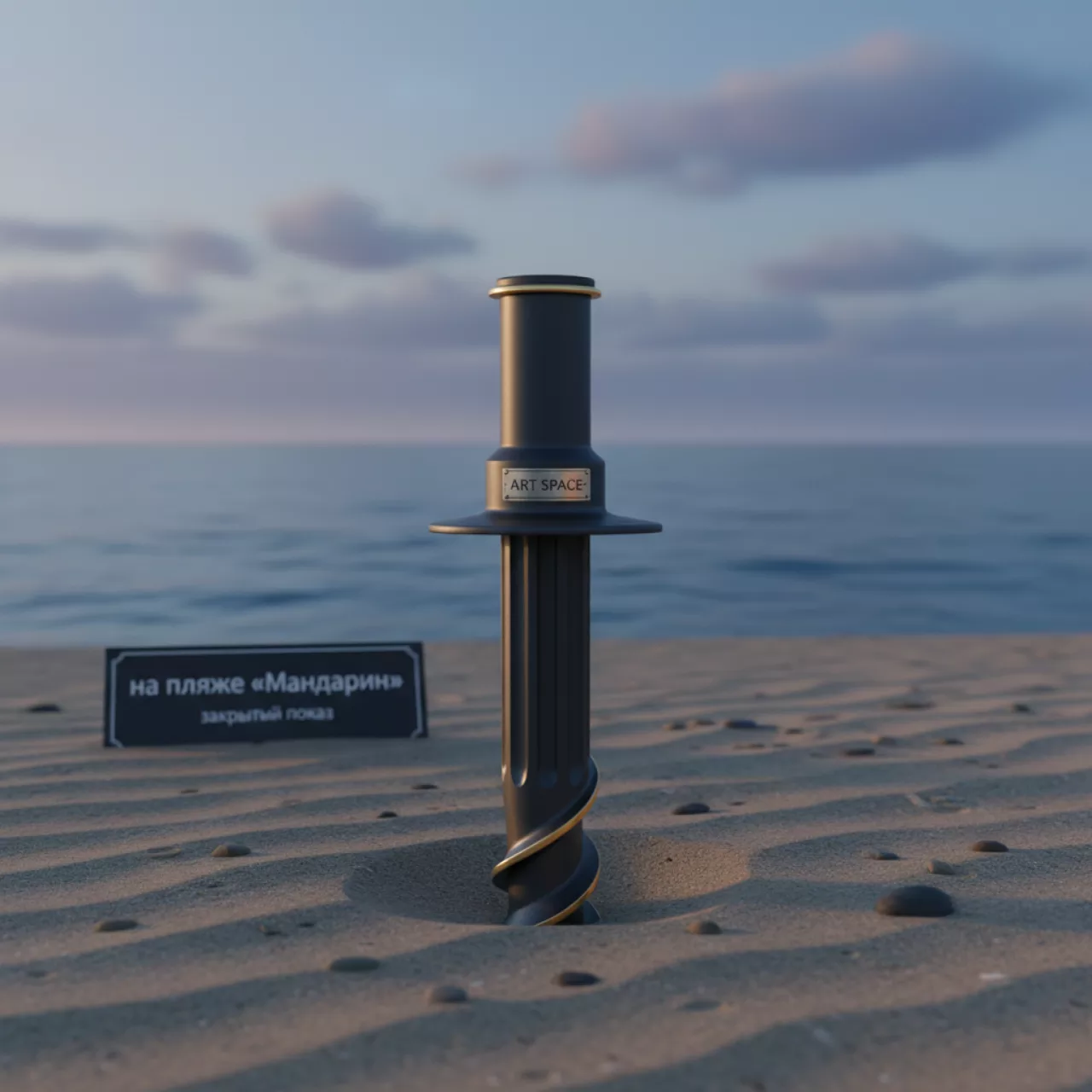 Аренда Крепление для установки зонта в грунт Tube For Planting на пляже «Мандарин» — ART SPACE