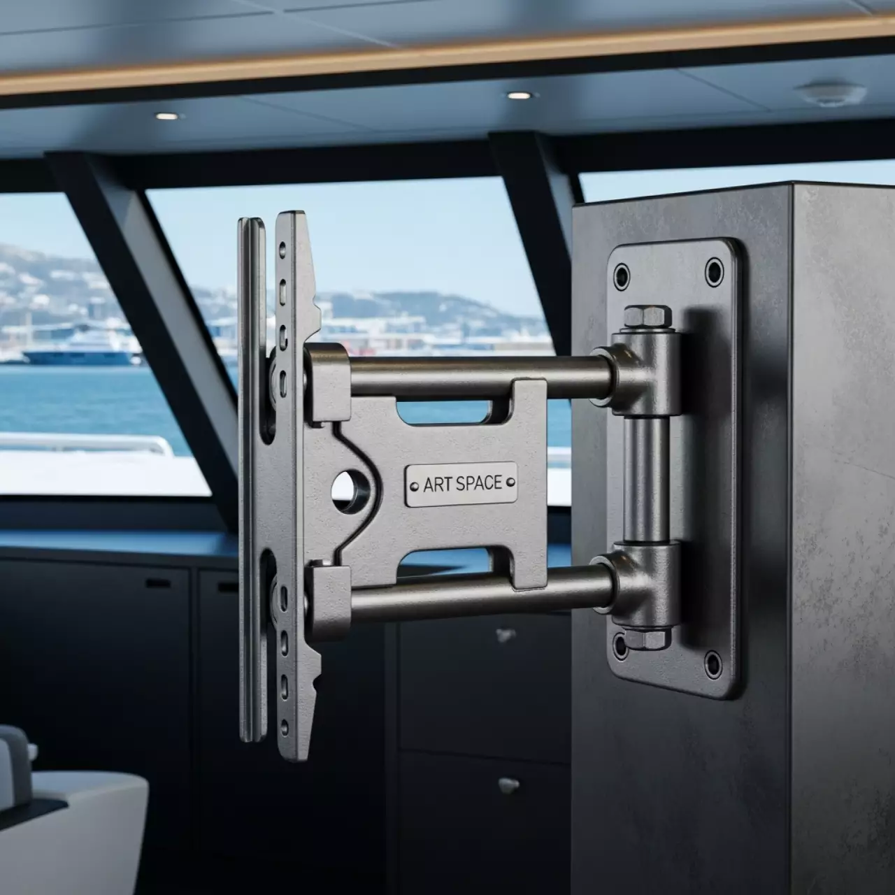 Аренда Крепления для настенных экранов Classic Solution вынос 16 см на VIP теплоходе (Морпорт Сочи) — ART SPACE