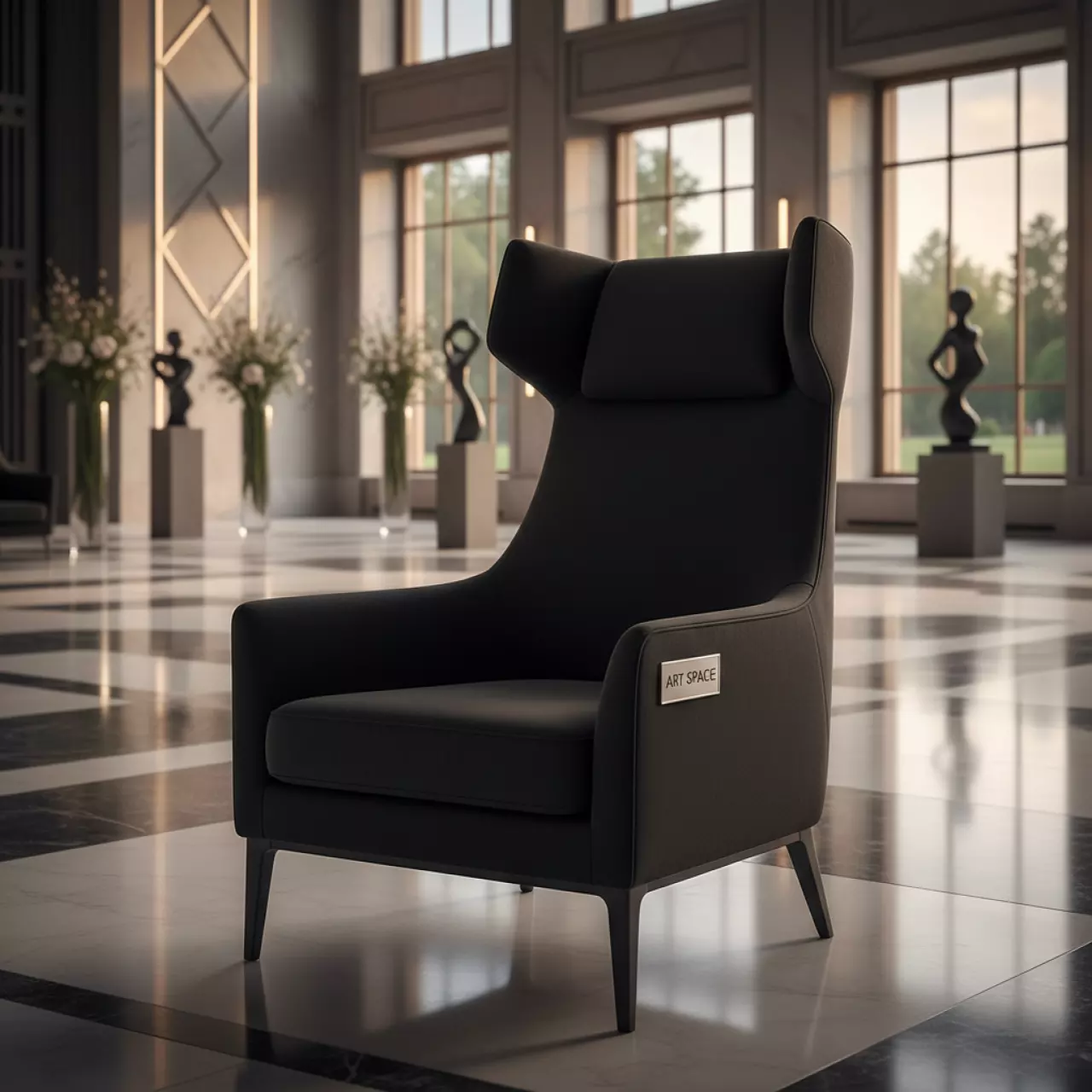 Аренда Кресла Clube черное в усадьбе Голицына — ART SPACE