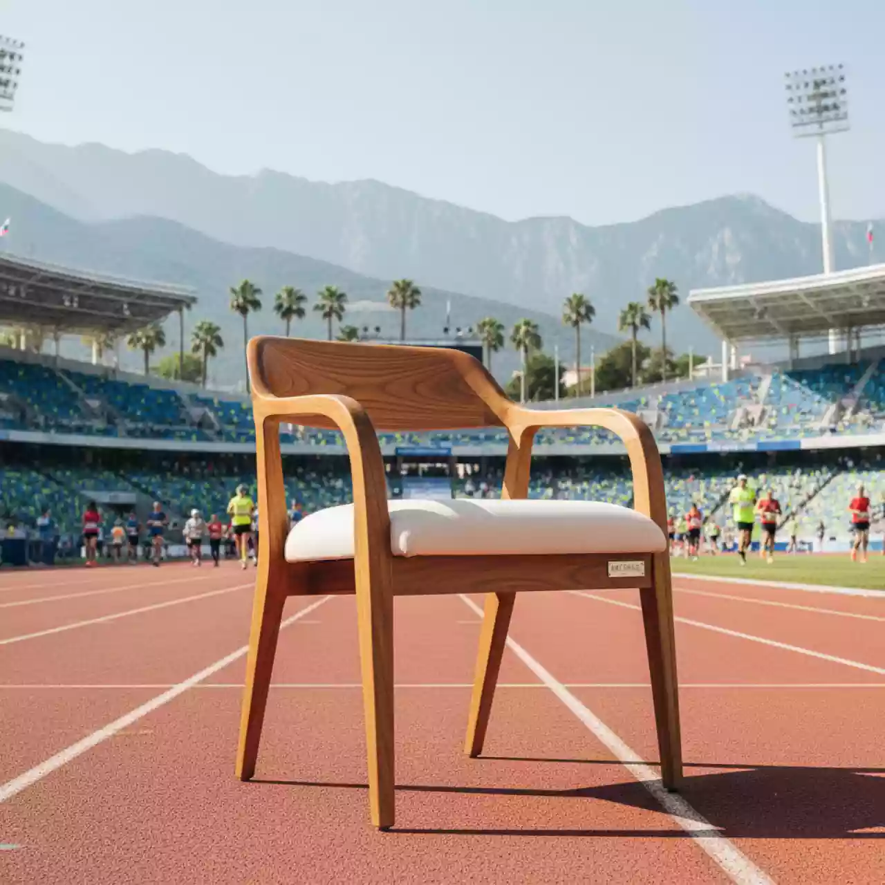 Аренда Кресла деревянного Welcome на арене «Фишт» — ART SPACE