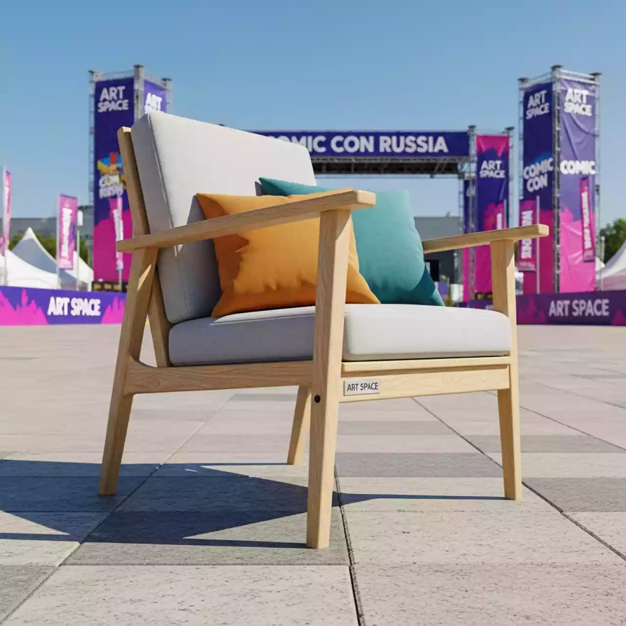 Аренда Кресла деревянные на Медальной площади — ART SPACE