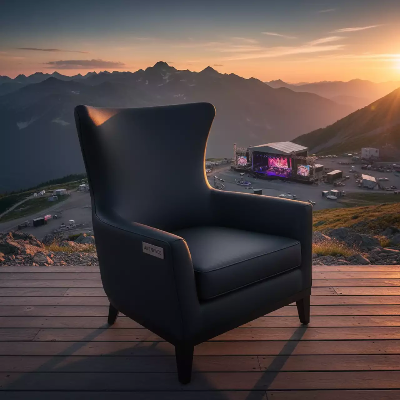 Аренда Кресла Graphite Black Andrian на площадке Rosa Peak (2320м) — ART SPACE