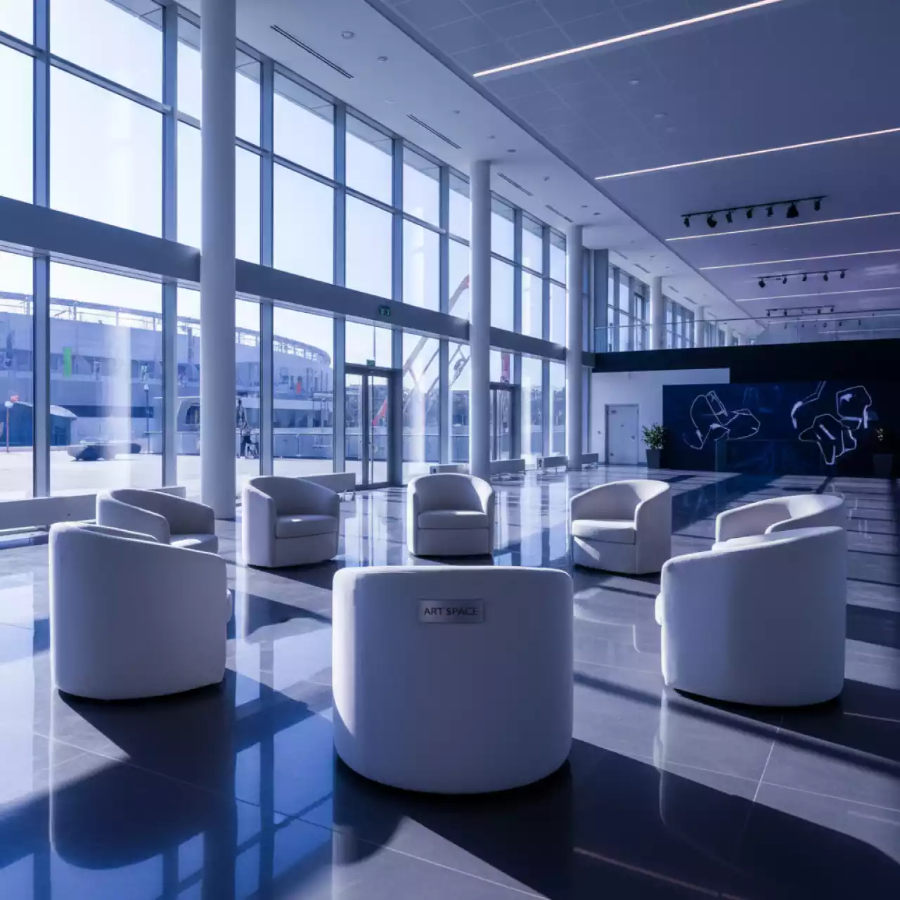 Аренда Кресла Half Ring вельвет белые в VK Stadium Sirius — ART SPACE