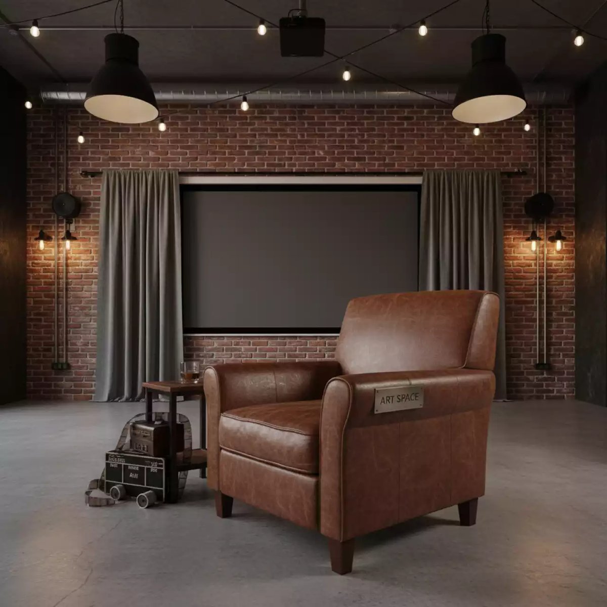 Аренда Кресла Kent TM экокожа коричневая в ресторане «Баран-Рапан» — ART SPACE