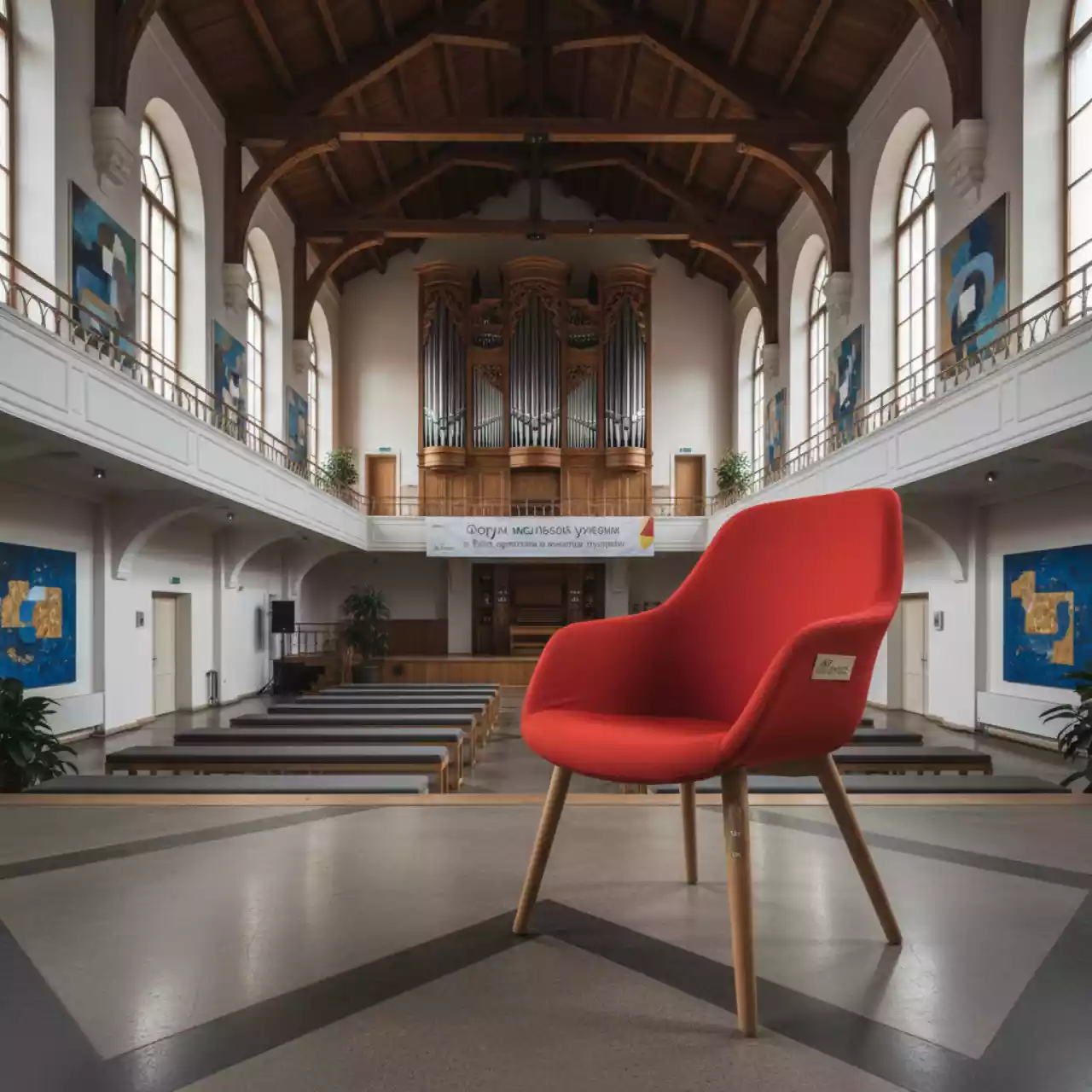 Аренда Кресла красного Arizona в Зале органной и камерной музыки — ART SPACE