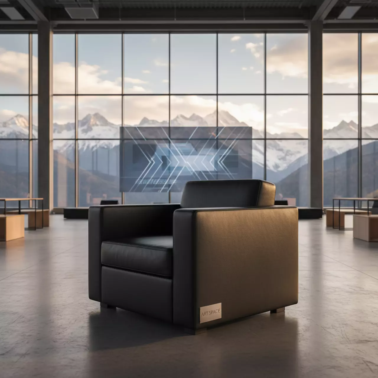 Аренда Кресла Kubus экокожа черные на курорте «Газпром» (Альпика) — ART SPACE