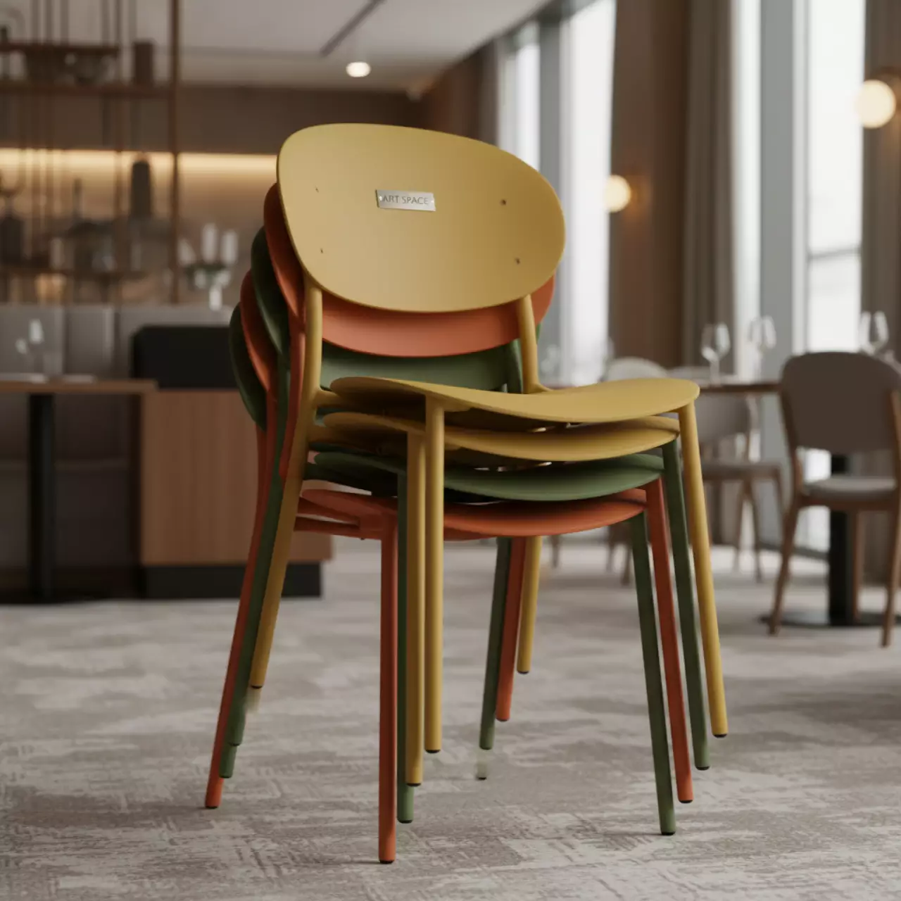 Аренда Кресла пластикового Сано лен в ресторане «Brunello» — ART SPACE
