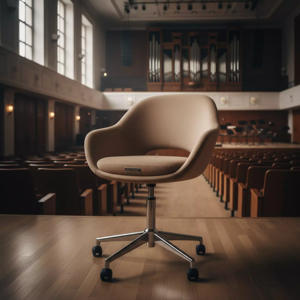 Аренда Кресла поворотного Oslo светло коричневый велюр в Зале органной и камерной музыки — ART SPACE