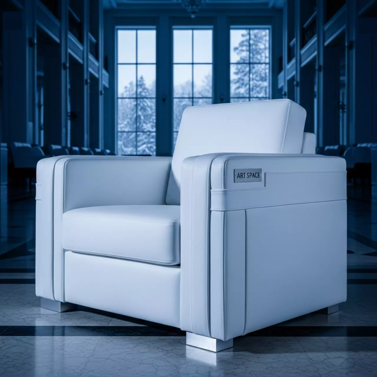 Аренда Кресла премьер из белой экокожи в санатории «Черноморье» — ART SPACE