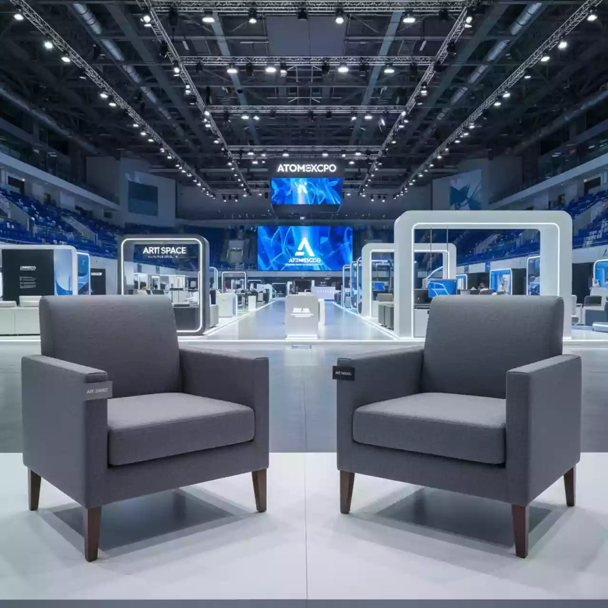 Аренда Кресла Royal Family Fiona 2 шт серый комплект в ледовой арене «Шайба» — ART SPACE