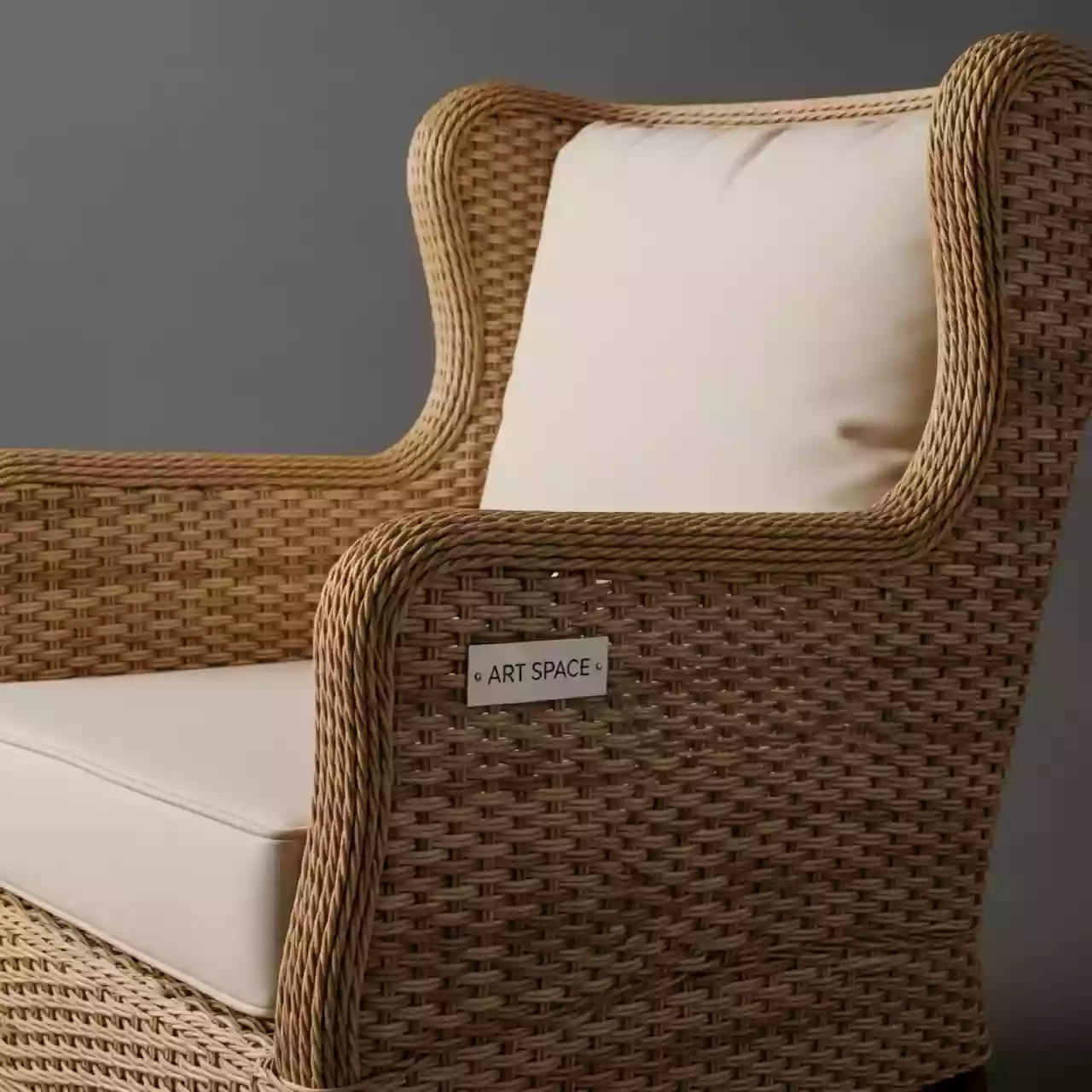 Аренда Кресла серии Bavaria бежево-коричневого из искусственного ротанга в Университете «Сириус» — ART SPACE