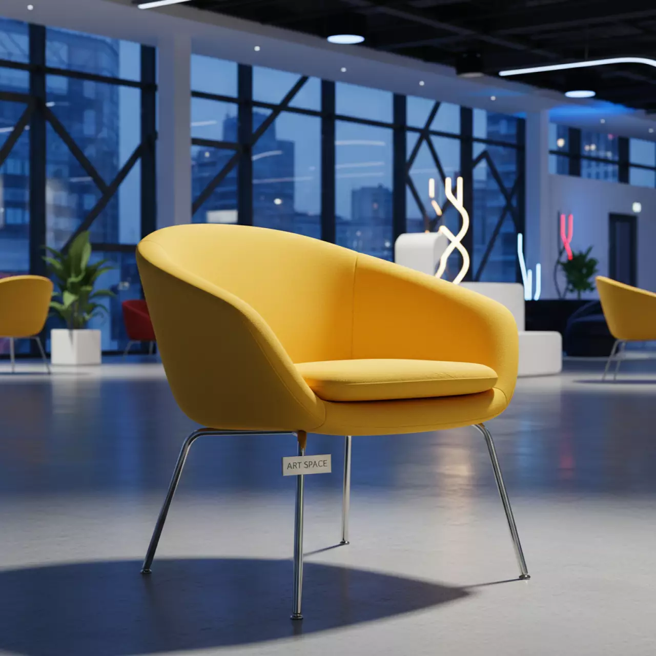 Аренда Кресла Yellow Barbara в Mövenpick Hotel — ART SPACE