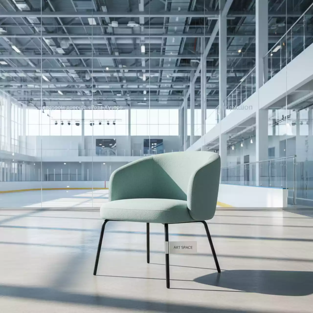 Аренда Кресло Абри мятное в ледовом дворце «Роза Хутор» — ART SPACE