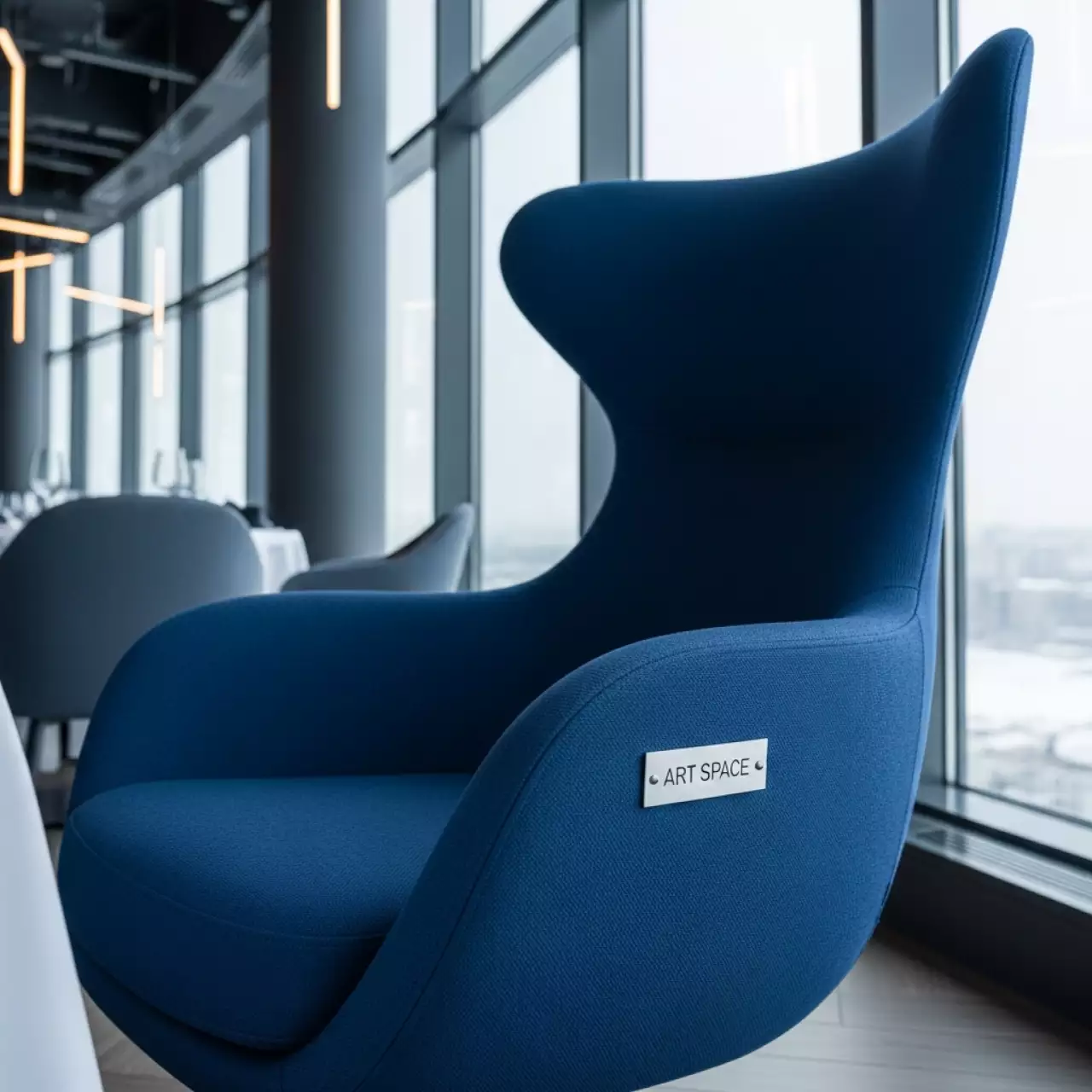 Аренда Кресло Абри синее в ресторане «D.O.M» — ART SPACE
