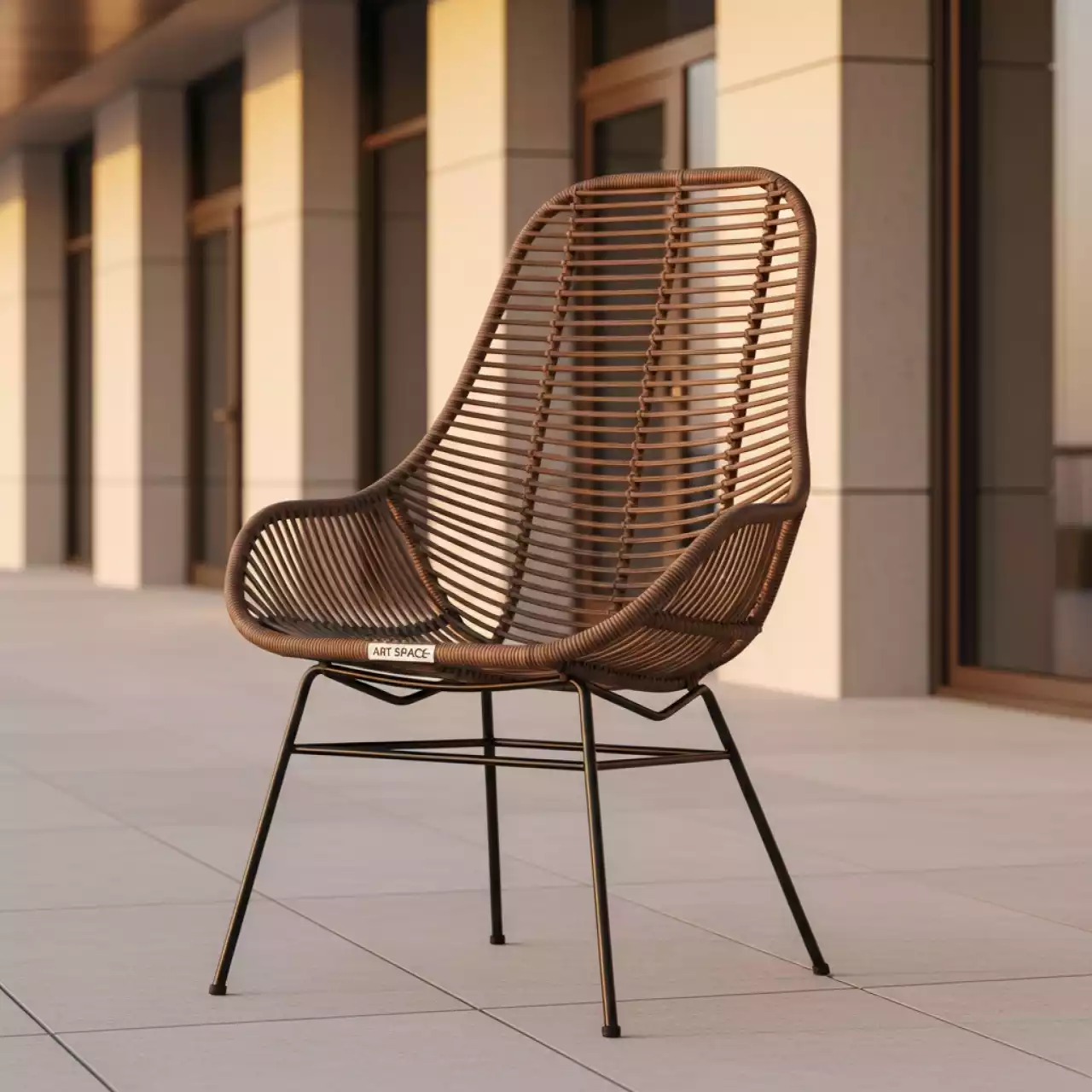 Аренда Кресло Acapulco техноротанг коричневое 75х67х80 см в Pullman Sochi Centre — ART SPACE