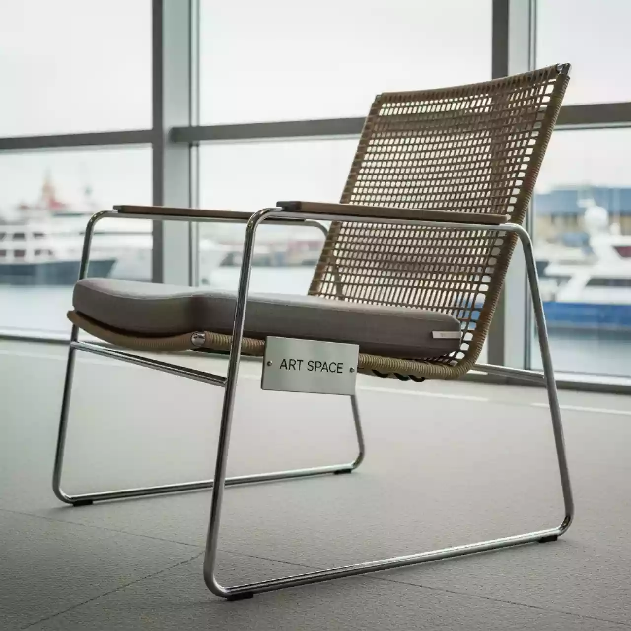 Аренда Кресло Algaida плетеное металлическое в зале «Чайка» (Морпорт) — ART SPACE