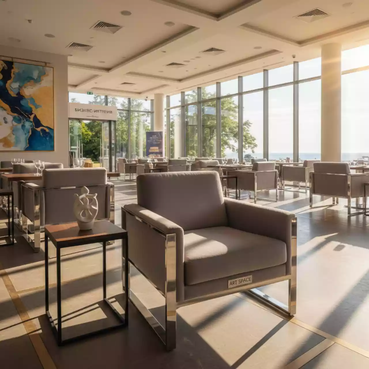 Аренда Кресло Andrian grey в ресторане «Sanremo» — ART SPACE