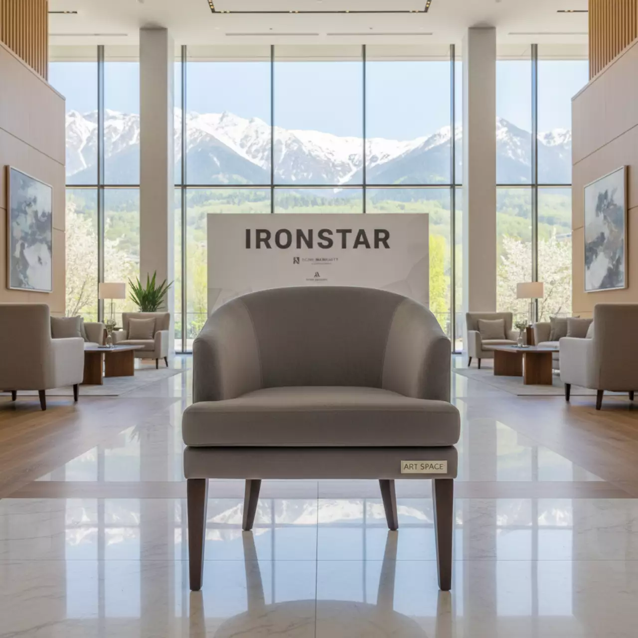 Аренда Кресло Балатон серое в Sochi Marriott Krasnaya Polyana — ART SPACE