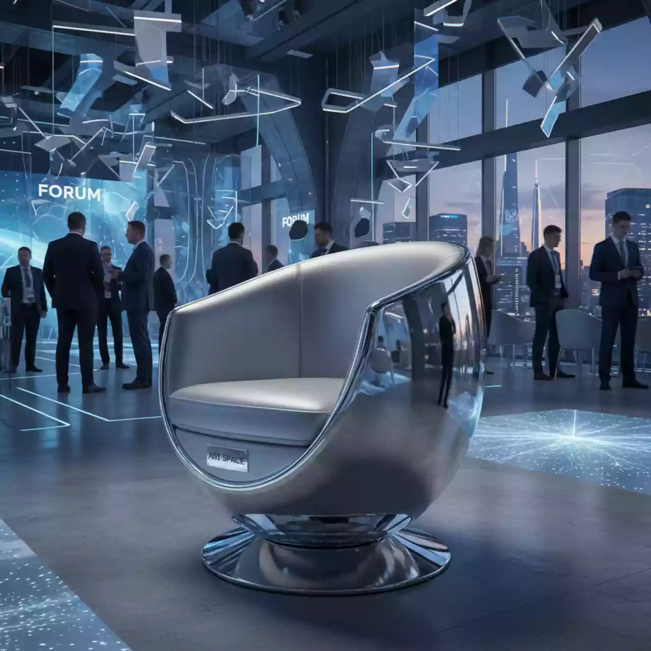 Аренда Кресло Barrel silver серебристое в ресторане «Brunello» — ART SPACE