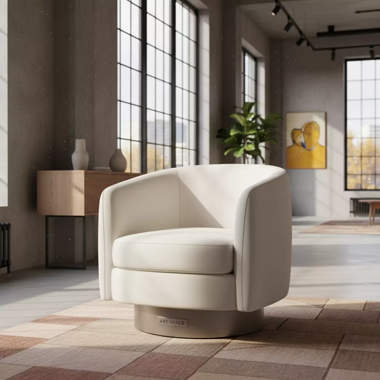 Аренда Кресло Barrel white белое в Mercure Сочи Центр — ART SPACE