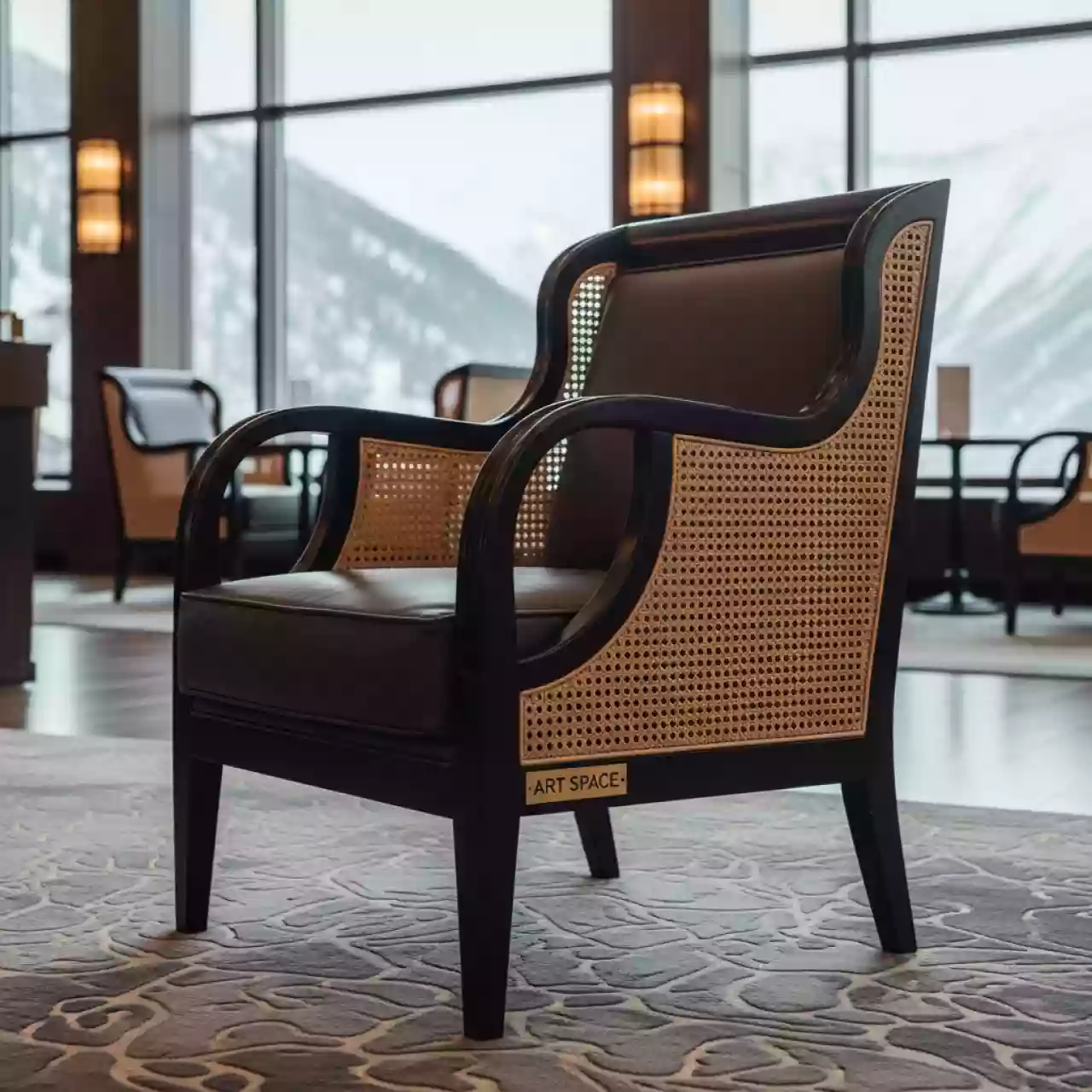 Аренда Кресло Belle деревянное плетеное в Поляна 1389 Отель и Спа — ART SPACE