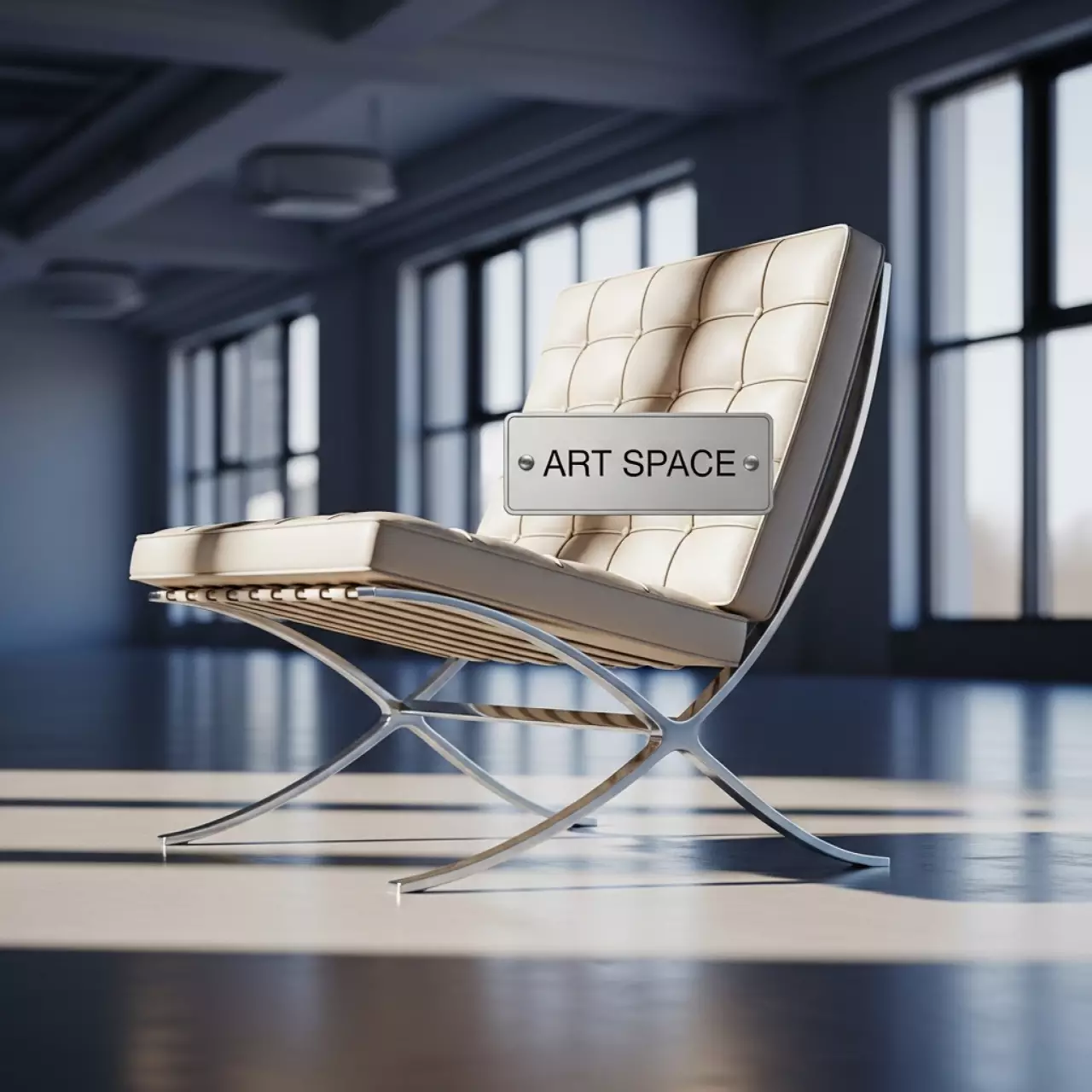 Аренда Кресло бело бежевое Barcelona в Delta Sirius — ART SPACE