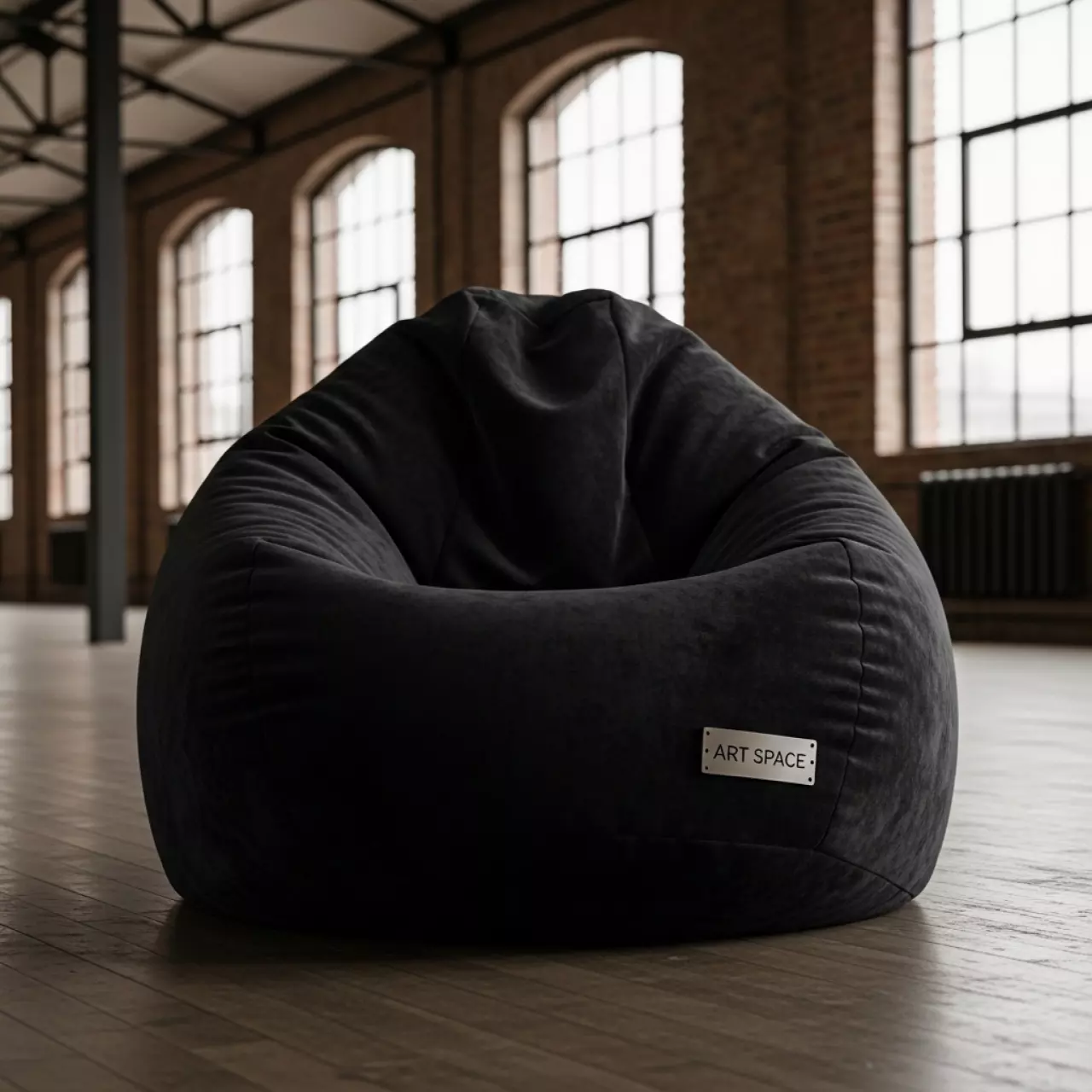 Аренда Кресло бескаркасное Velvet черное в МФК «Горный» — ART SPACE