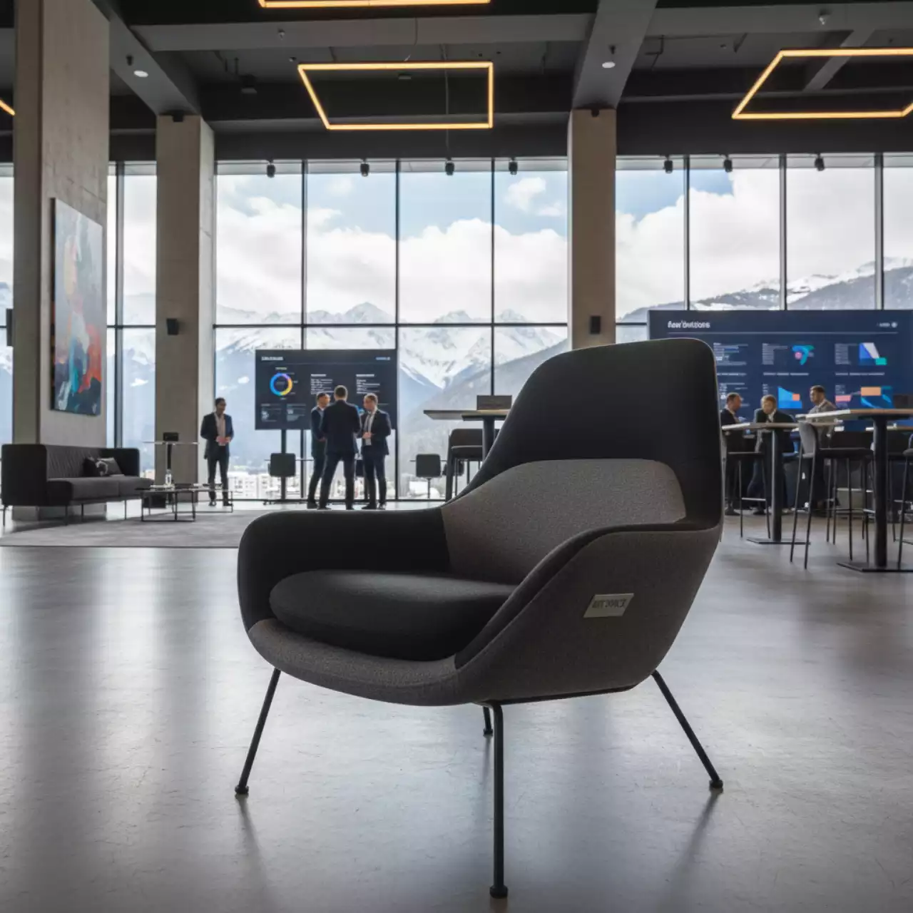 Аренда Кресло Burlesque черно серое в Sochi Marriott Krasnaya Polyana — ART SPACE