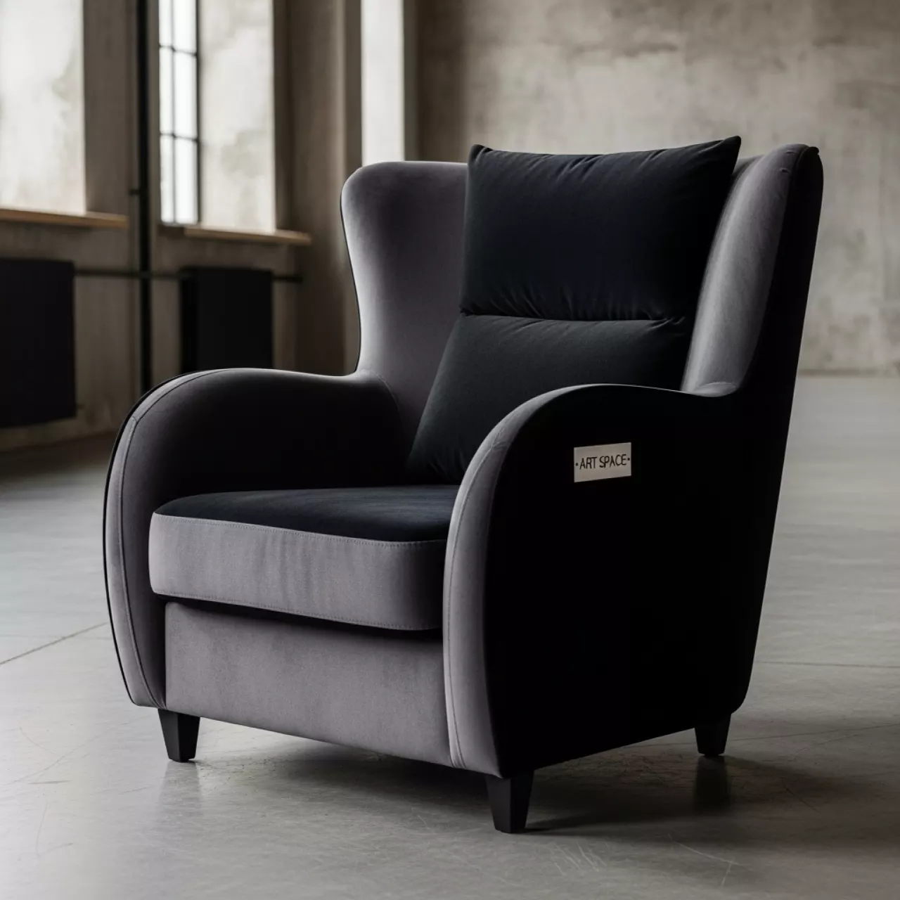 Аренда Кресло Burlesque черное серое в ресторане «Высота 5642» — ART SPACE