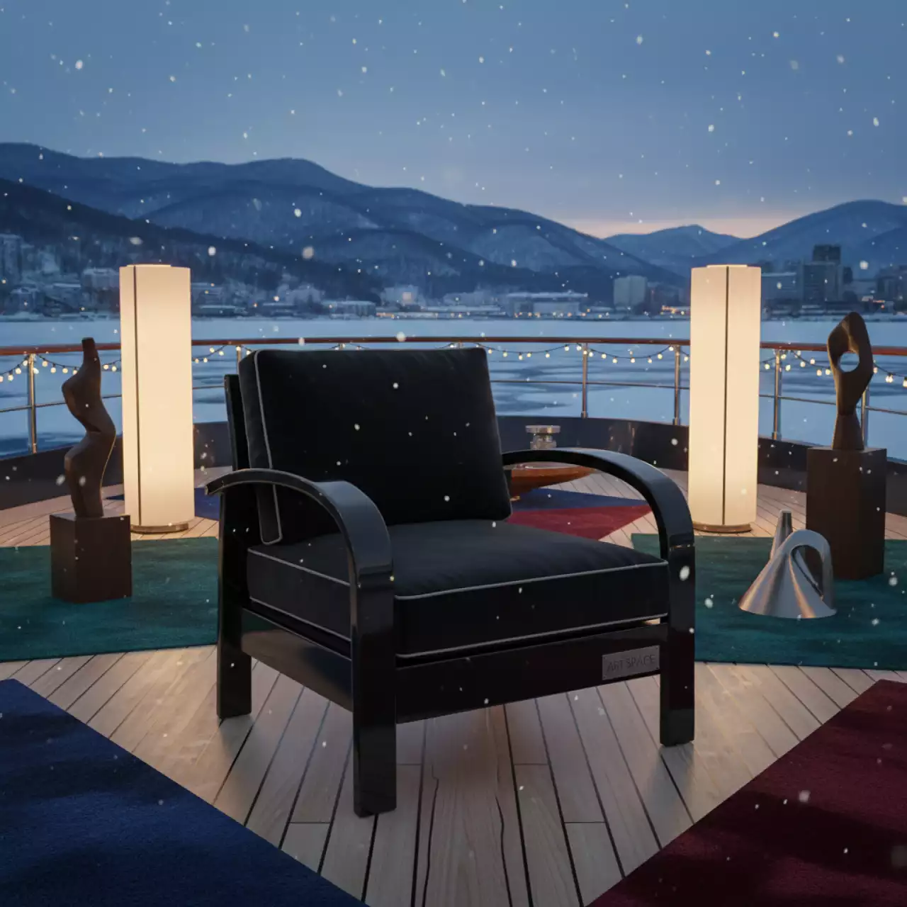 Аренда Кресло черное Crown на VIP-яхте (Имеретинский порт) — ART SPACE