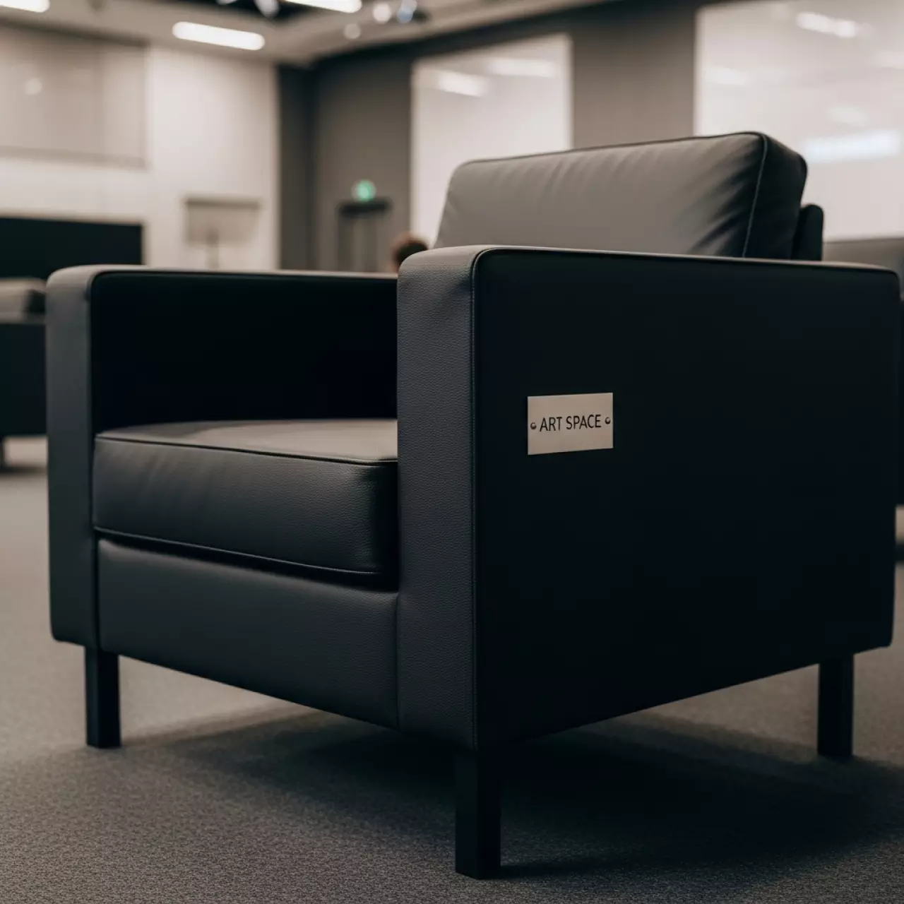 Аренда Кресло черное из экокожи Milena в Gamma Sirius — ART SPACE