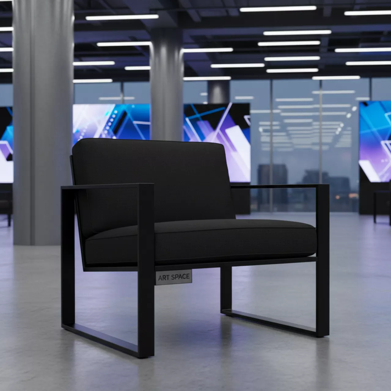 Аренда Кресло черное полиэстер M2308 в Sport Inn Hotel & Wellness — ART SPACE