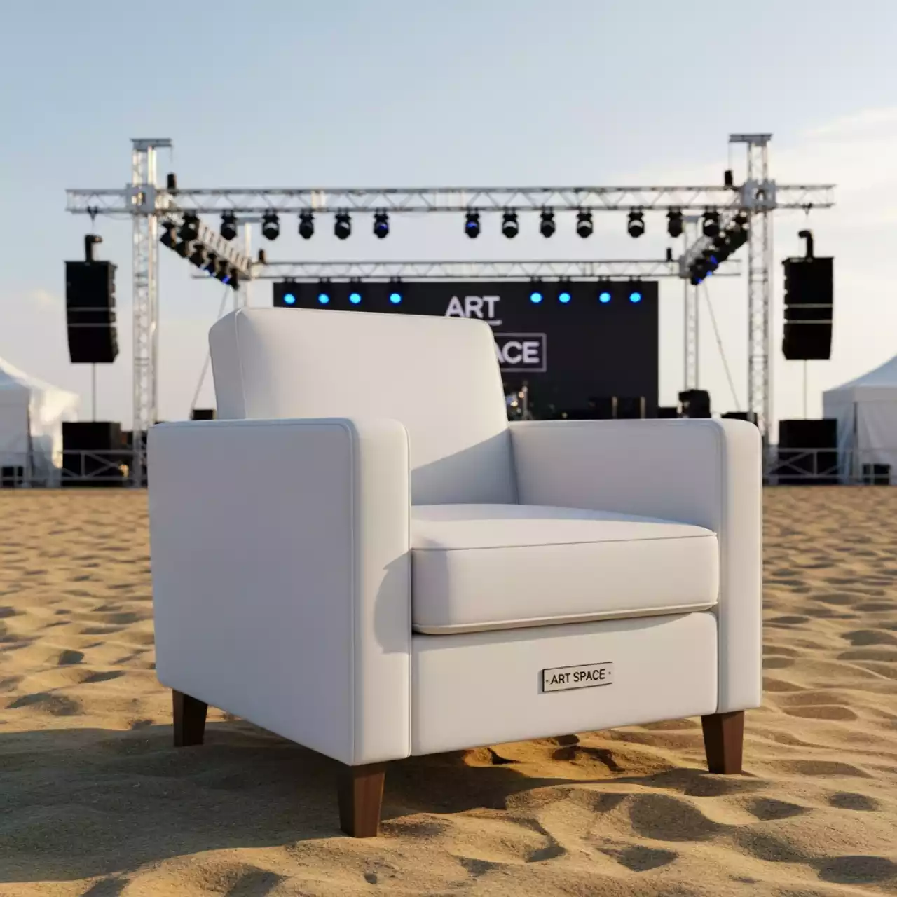 Аренда Кресло Classic белое на пляже «Ривьера» — ART SPACE