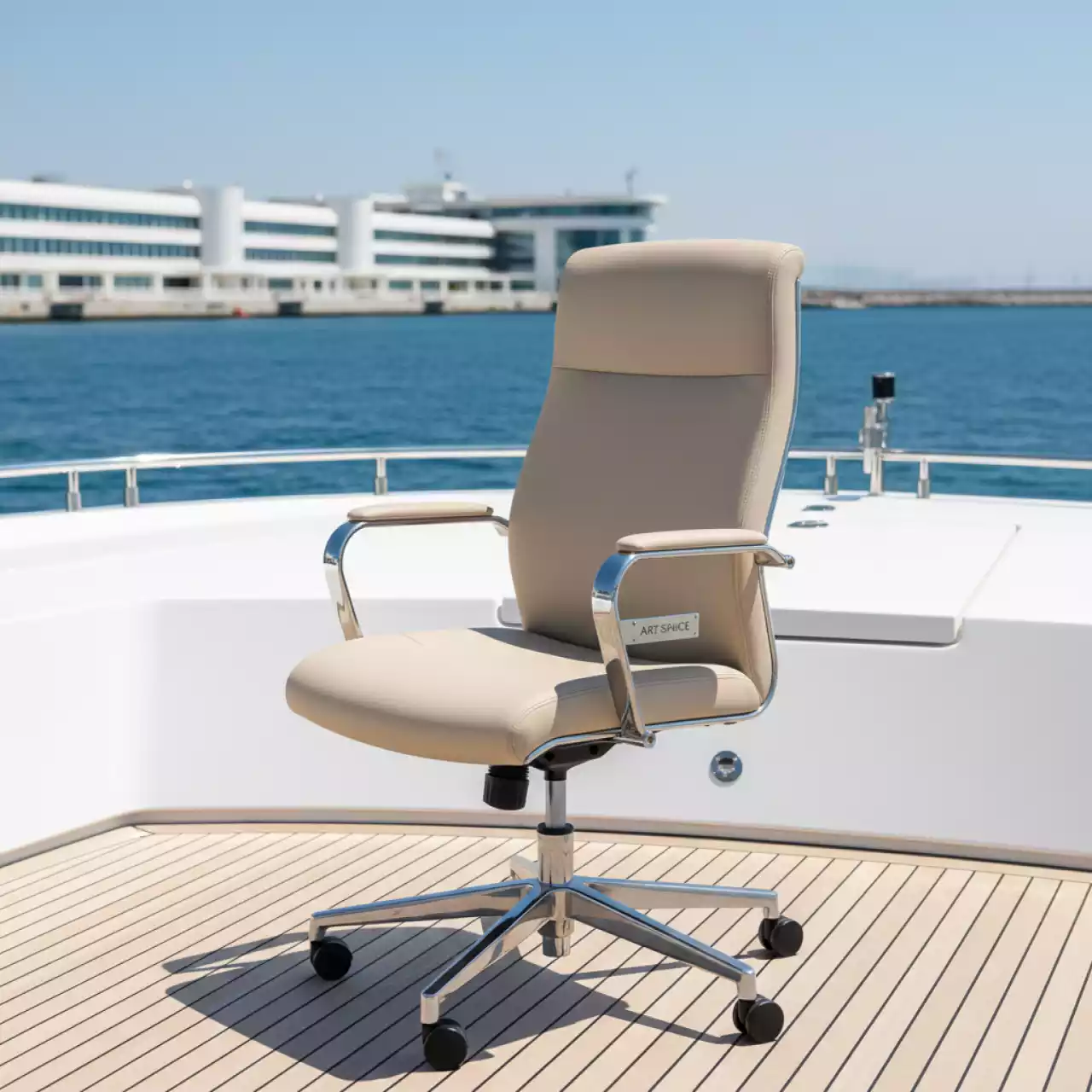 Аренда Кресло College BX 3177 бежевое на VIP теплоходе (Морпорт Сочи) — ART SPACE